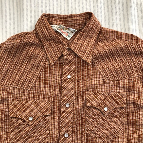Vintage western mens button down